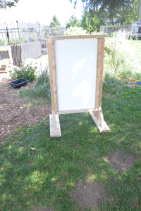 Outdoor White Board Easel Made from North American Cedar – ONP